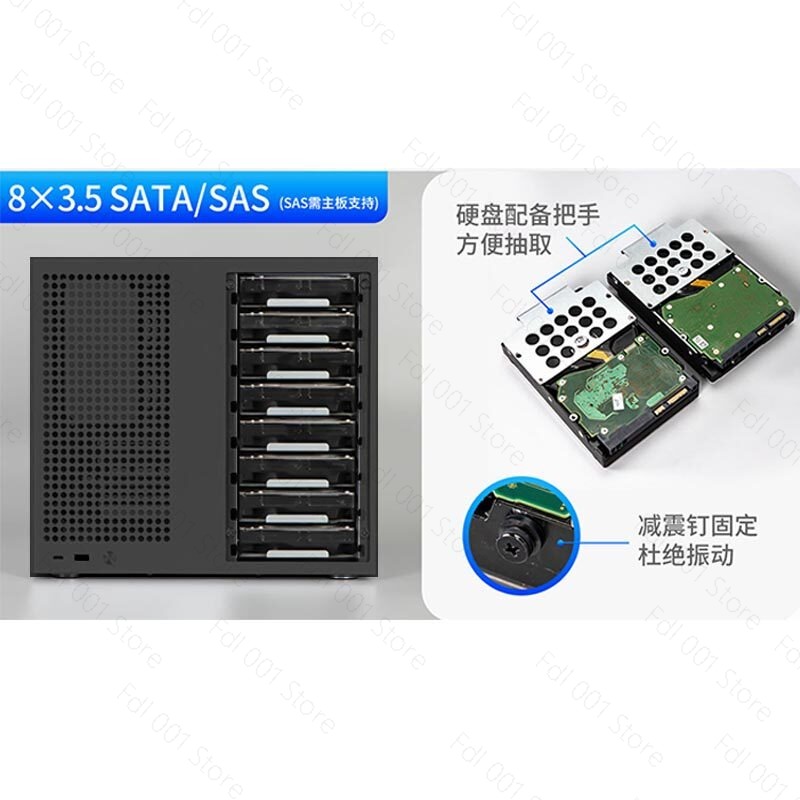 Atx Power Supply - Chassis NAS Sagittarius 8-posisi, papan utama