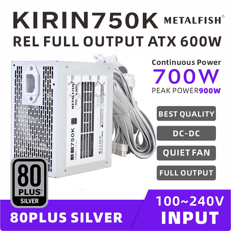 Power Supply 650W - METALFISH KIRIN750K Catu Daya Sasis Putih
