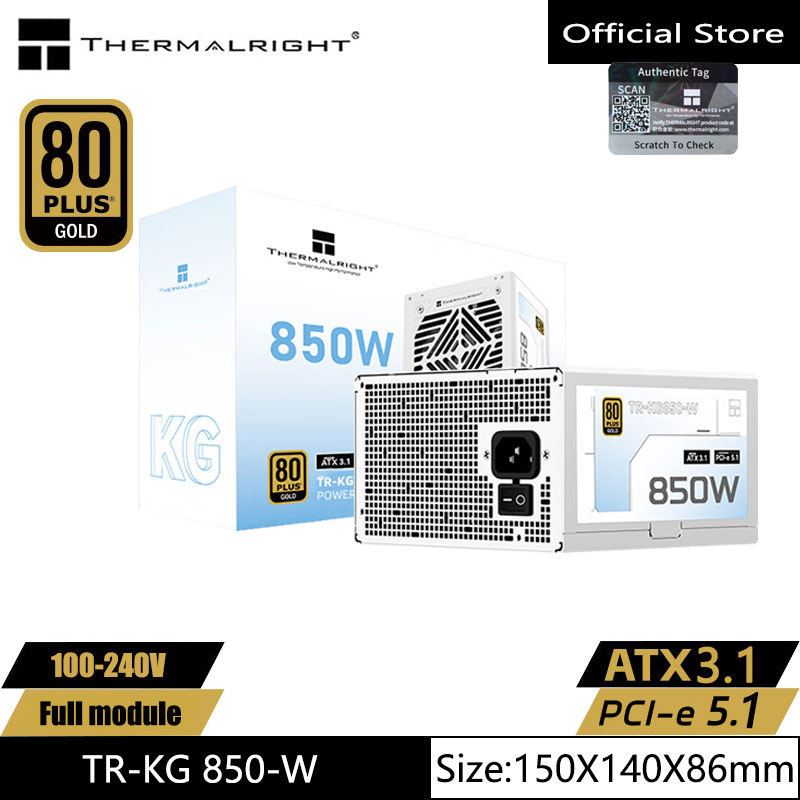 Power Supply 750W - Thermalright TR-KG850 Medali Emas Putih Catu