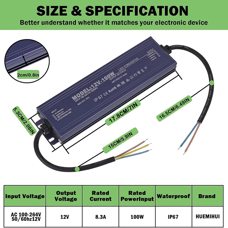 ● Driver LED 12V, Tahan Air IP - Dc Power Supply 12V ulasan dan harga