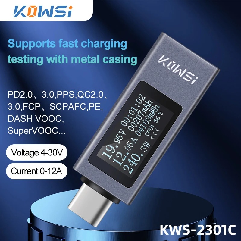 Monitor Tegangan Arus Tipe-C K - Power Supply Tester ulasan dan harga